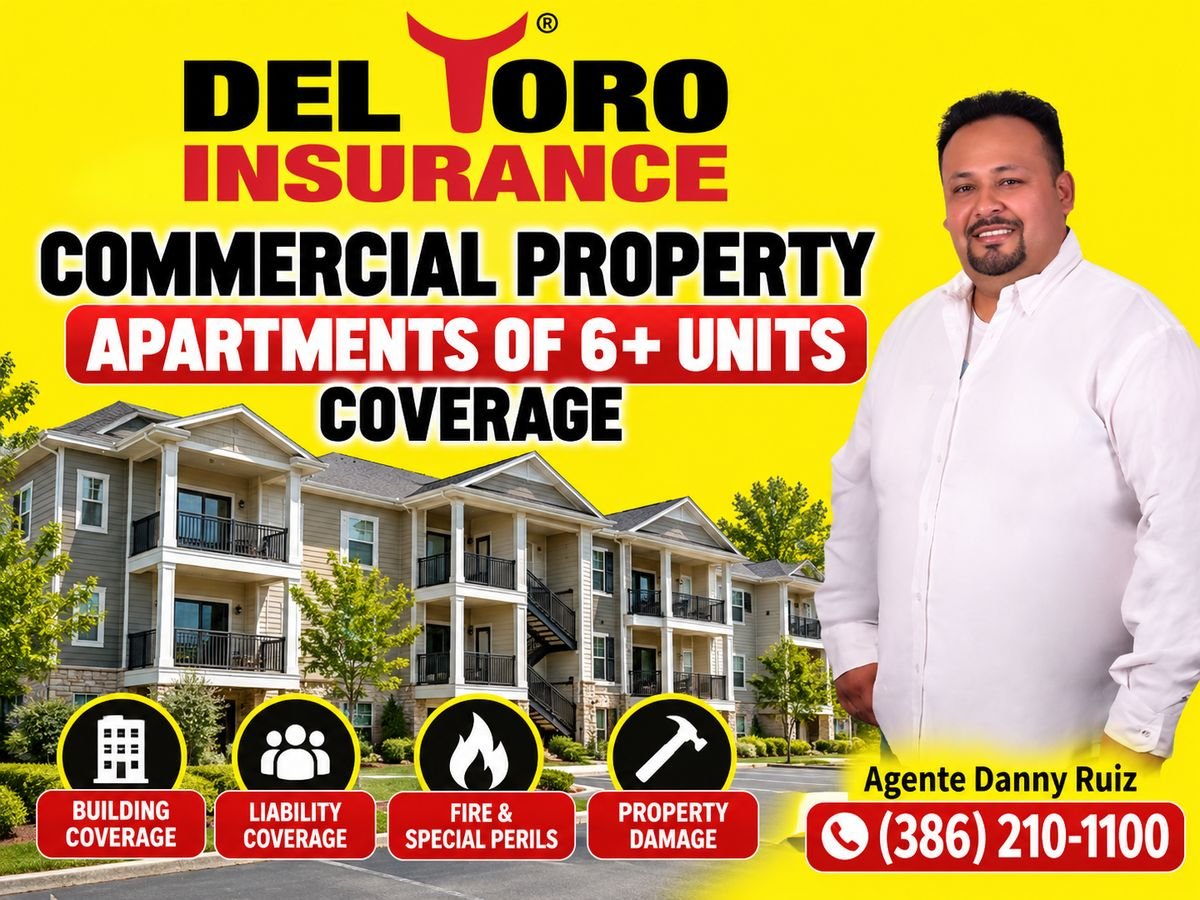 Propiedad comercial con el agente Danny Ruiz de Del Toro Insurance